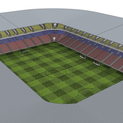 现代体育馆su模型