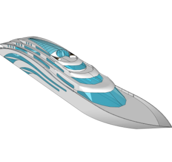 现代游艇su模型