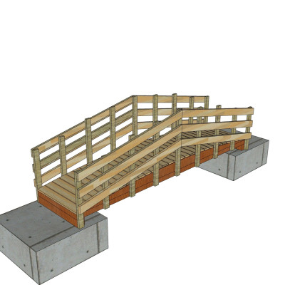 现代木桥su模型