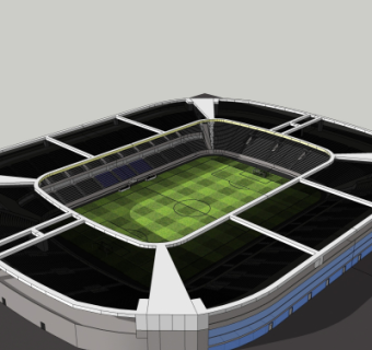 现代体育馆su模型