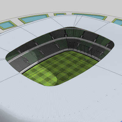 现代体育馆su模型