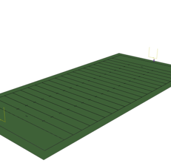 现代橄榄球场su模型