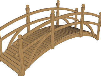 现代木桥免费su模型