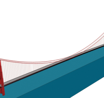 现代公路桥免费su模型