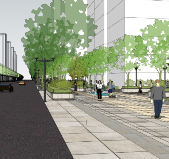 现代沿街商业建筑su模型