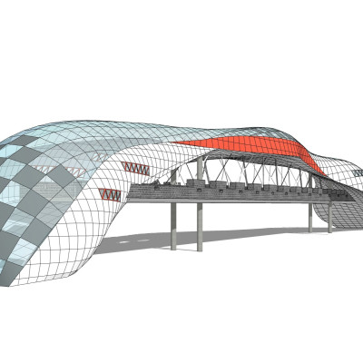 现代人行天桥su模型
