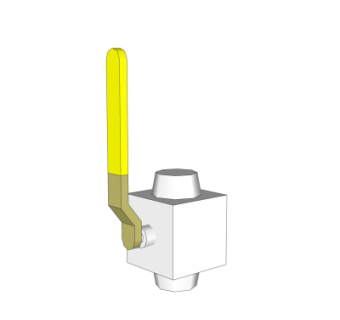 现代闸板阀su模型