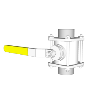 现代闸板阀su模型