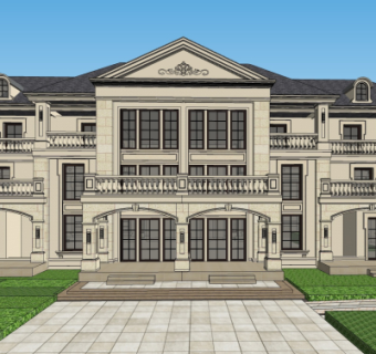 欧式酒店su模型