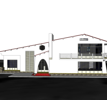 现代独栋住宅su模型