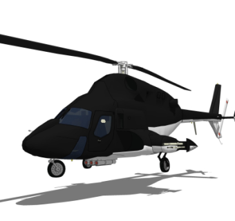 现代武装直升机su模型