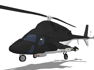 现代武装直升机su模型