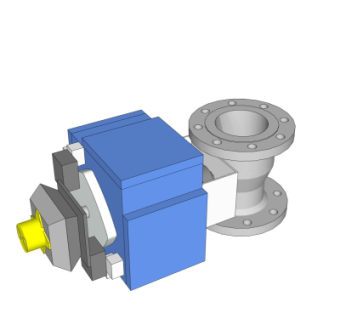 现代闸板阀su模型