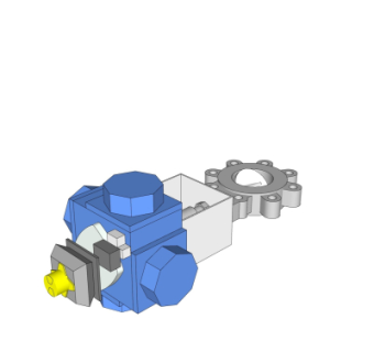 现代闸板阀su模型