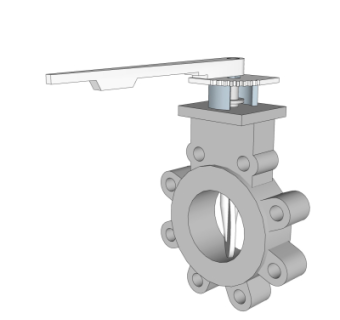 现代闸板阀蝶阀su模型