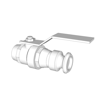 现代闸板阀su模型