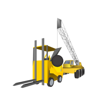 现代叉车su模型