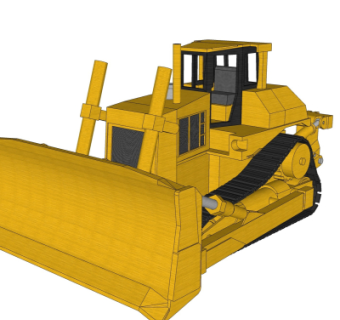 现代铲车su模型