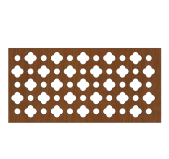 现代实木隔断su模型