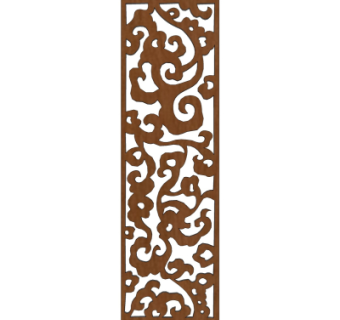 中式实木隔断su模型