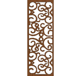 中式实木隔断su模型