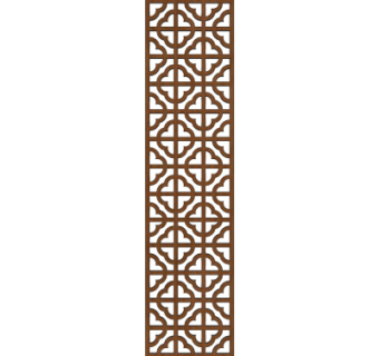 中式实木隔断su模型