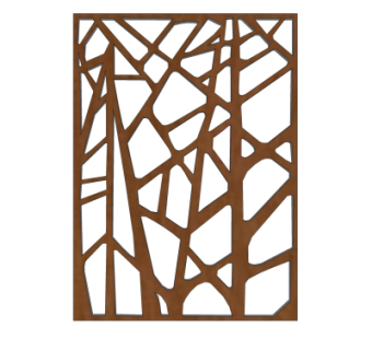 现代实木隔断su模型