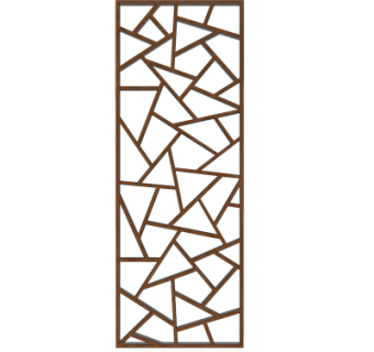 现代实木隔断su模型