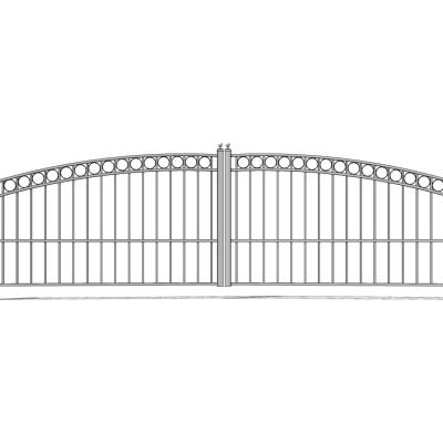 现代铁艺大门su模型