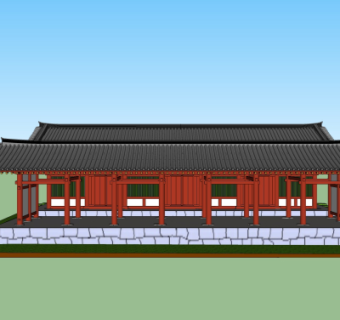 中式古建民房su模型