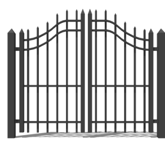 现代铁艺大门su模型