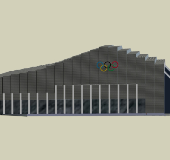 现代体育馆su模型