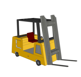 现代叉车su模型