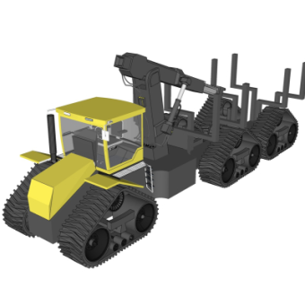 现代重型卡车自卸车su模型