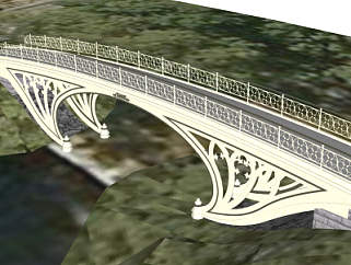 欧式公路桥su模型