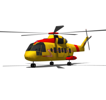 现代直升机su模型