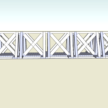 现代铁艺大桥su模型