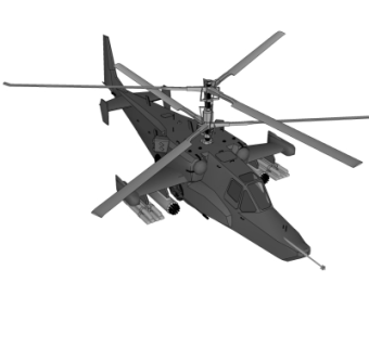 现代军用直升机su模型