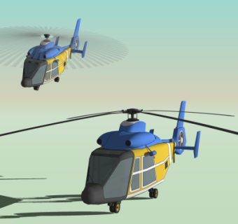 现代直升机su模型