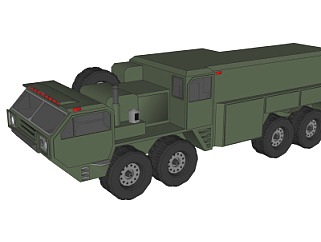 现代军用卡车su模型
