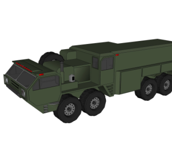 现代军用卡车su模型