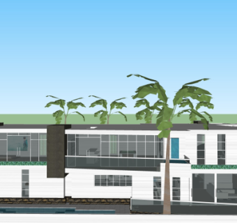 现代住宅外观su模型