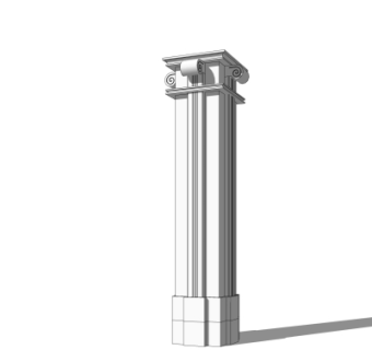 欧式石膏柱su模型