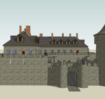 欧式城堡住宅su模型