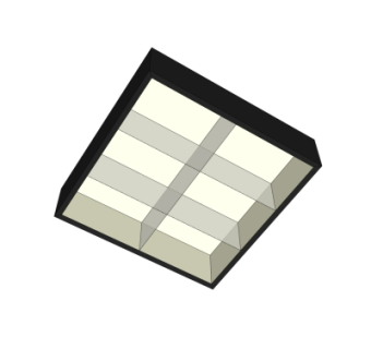 现代办公栅格灯su模型