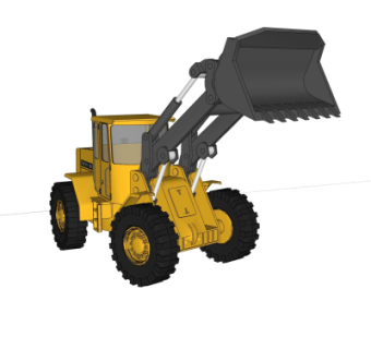 现代铲车su模型