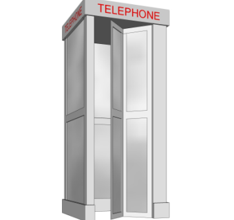 现代电话亭su模型