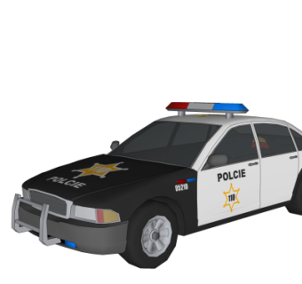 现代警车su模型