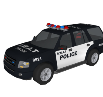 现代警车su模型
