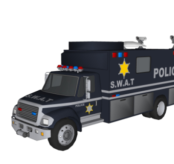 现代警车su模型